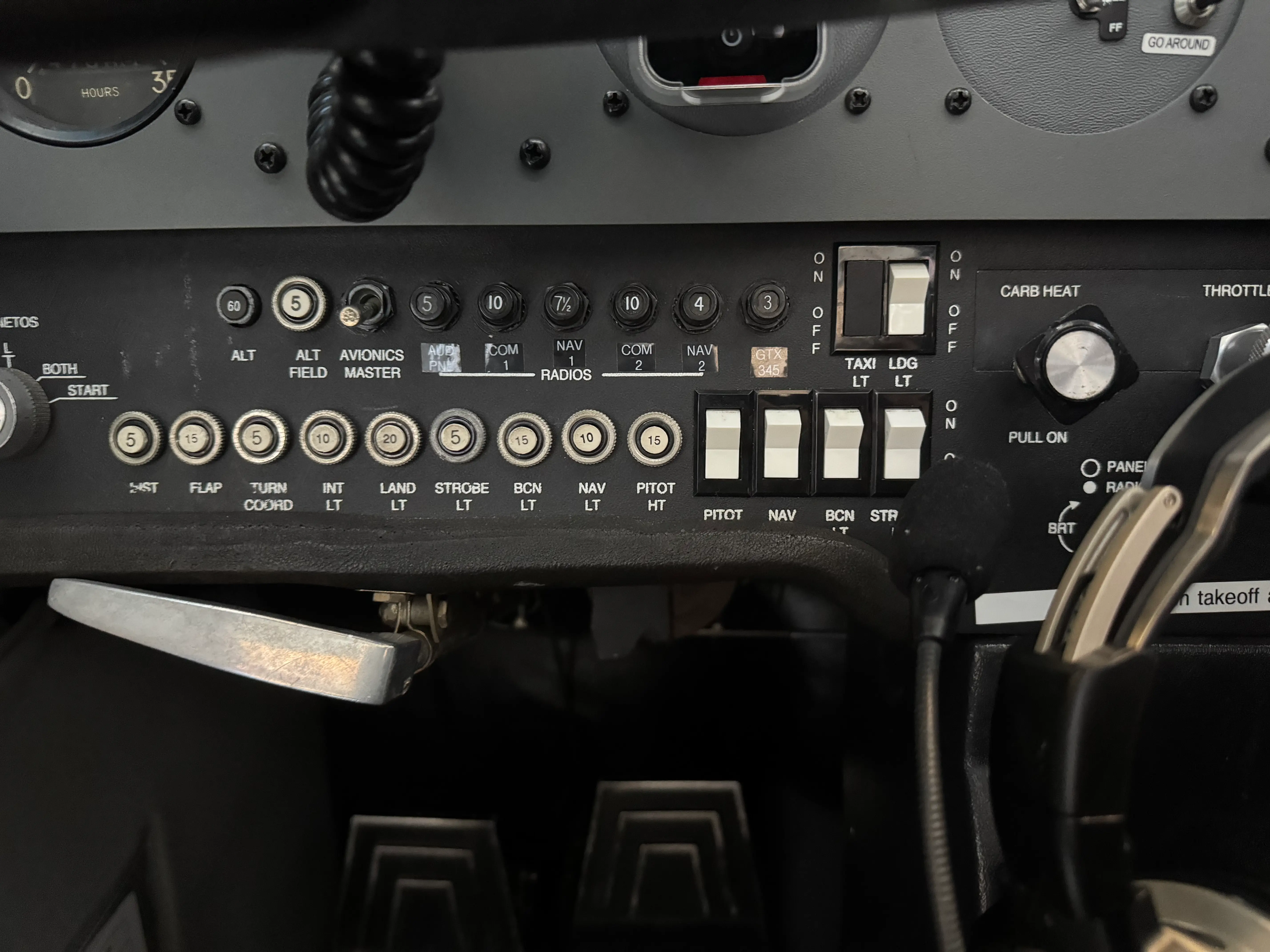 Magnolia Aviation Academy fleet aircraft close on panel