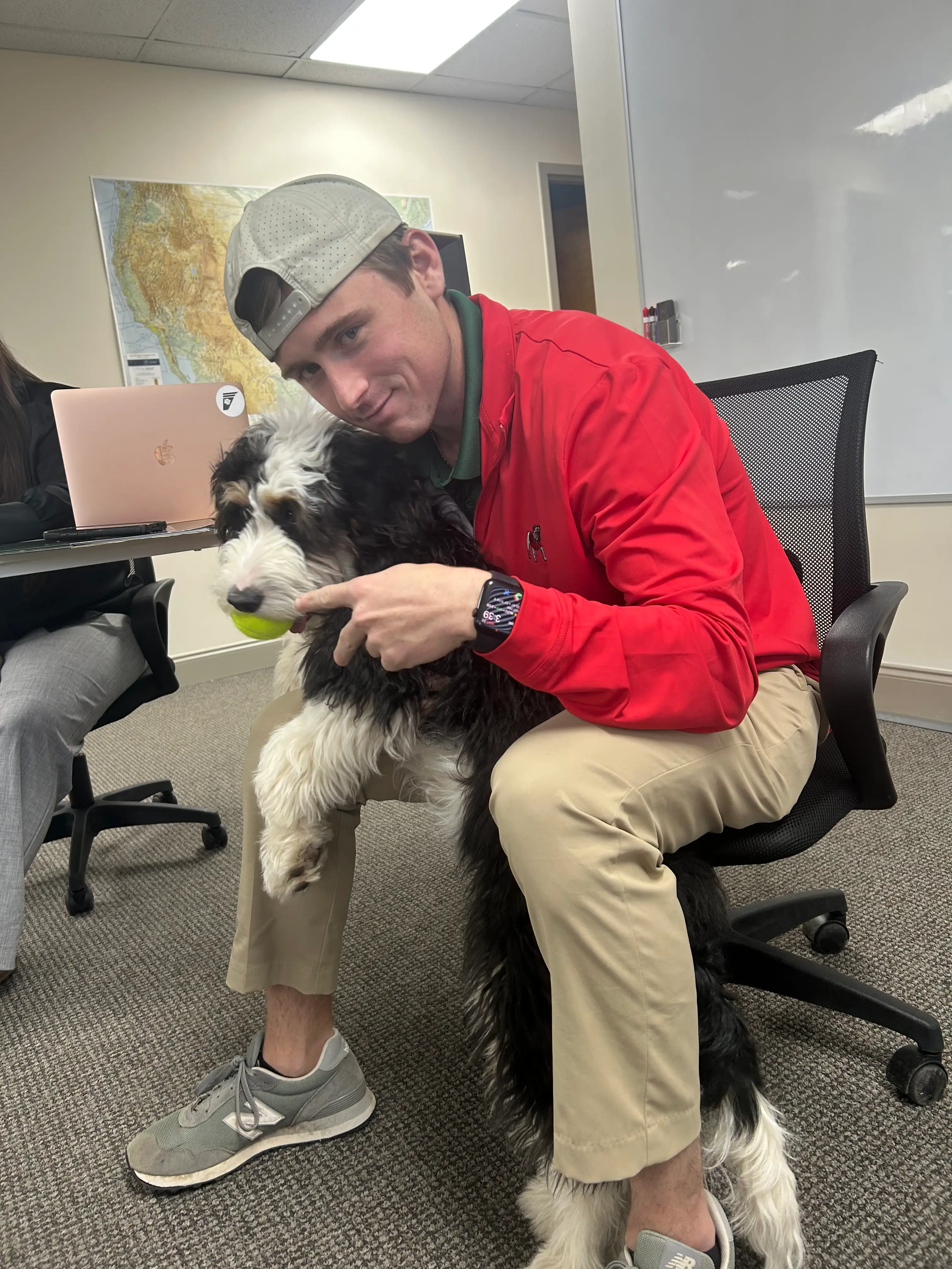 Magnolia Aviation Academy student with cute dog