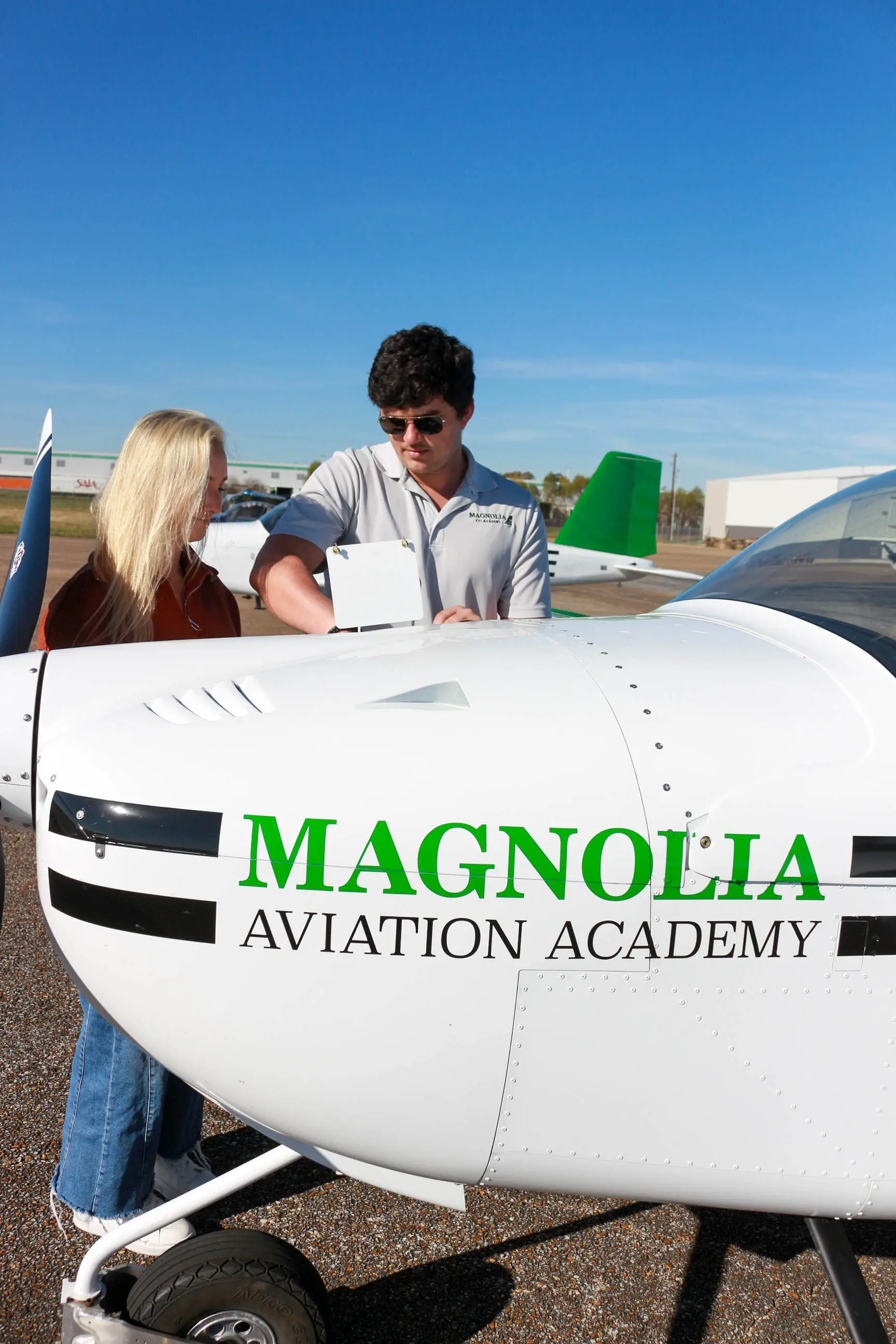 Magnolia Aviation Academy student preparing for a professional pilot path