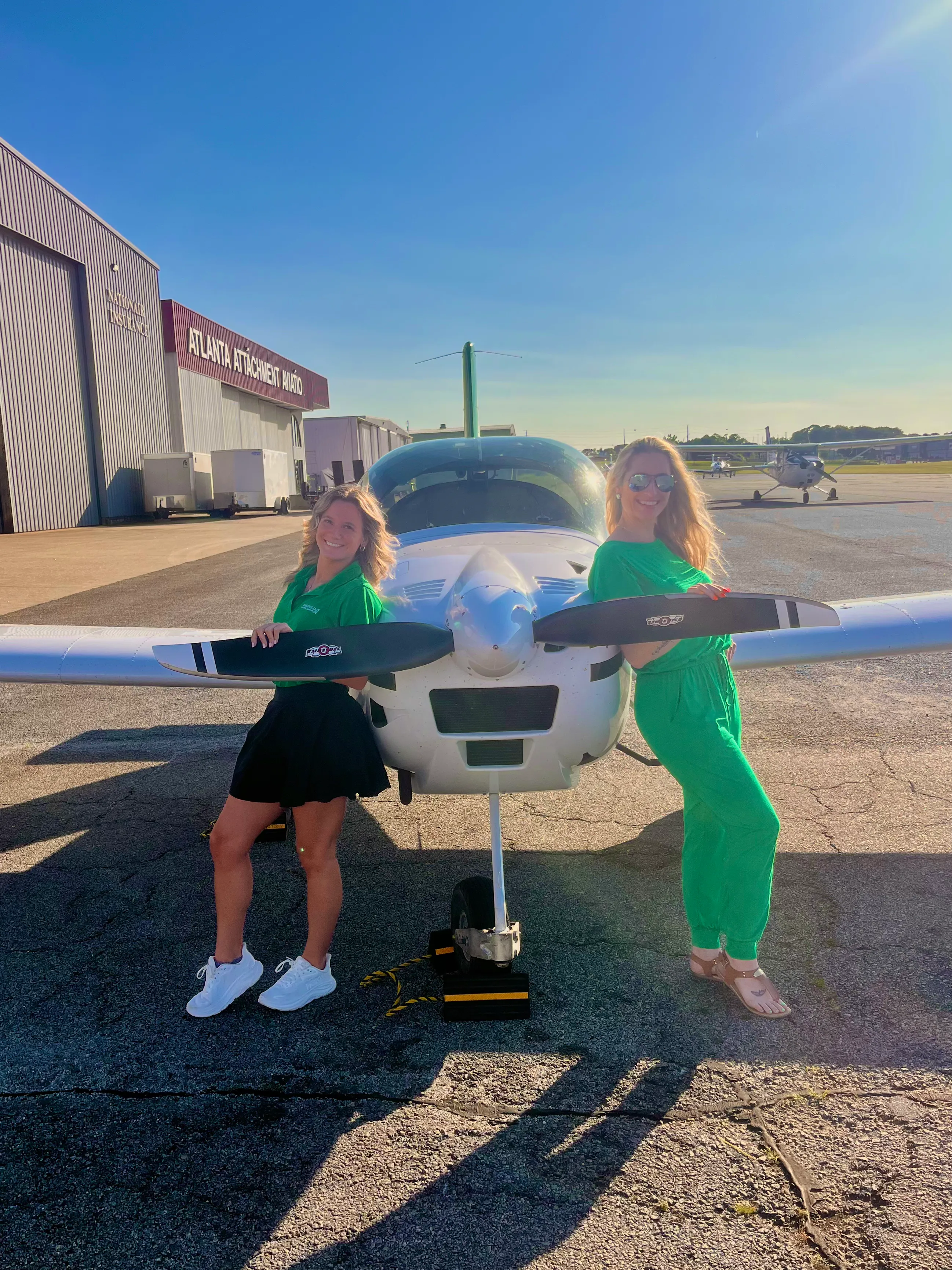 Professional student pilot pre-flight check at Magnolia Aviation Academy